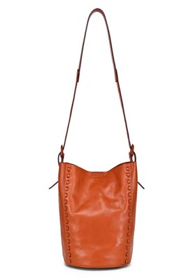 Old Trend Juniper Small Handwoven Leather Barrel Crossbody