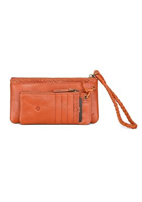 Old Trend Women's Marigold Modular Leather RFID Zip Wallet, Brown