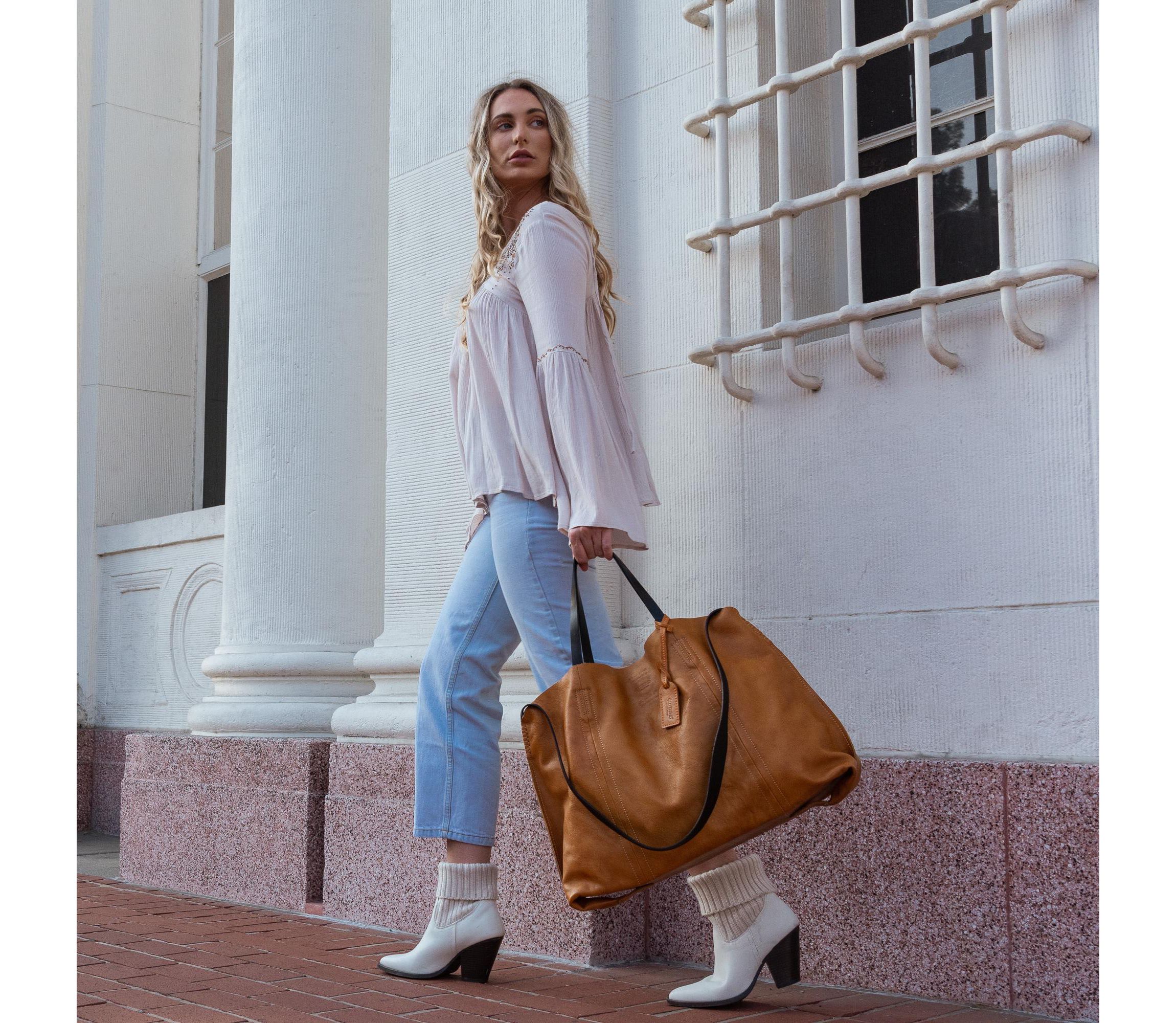 Forest Island Leather Tote