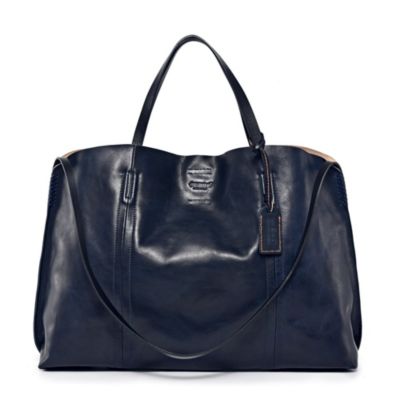 Old Trend Forest Island Leather Tote -  2601778OT13008NAVY