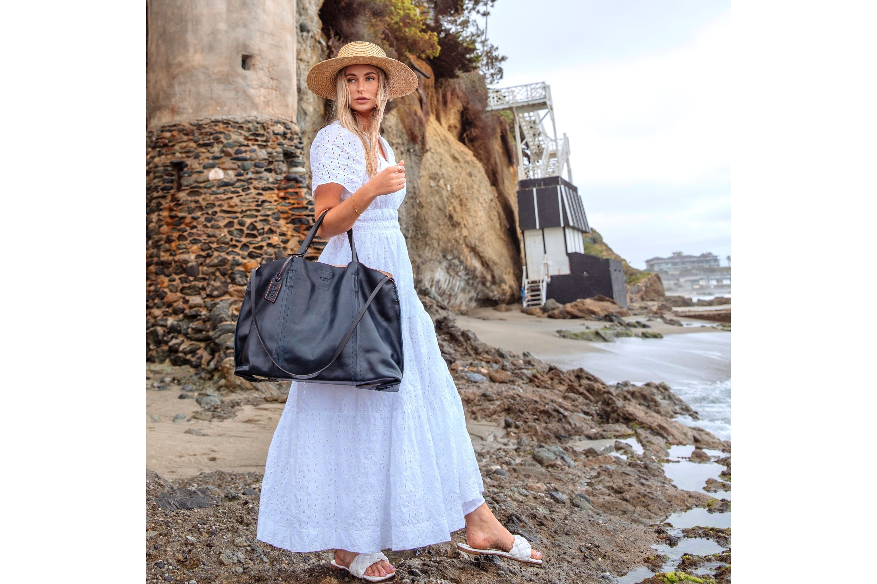 Forest Island Leather Tote