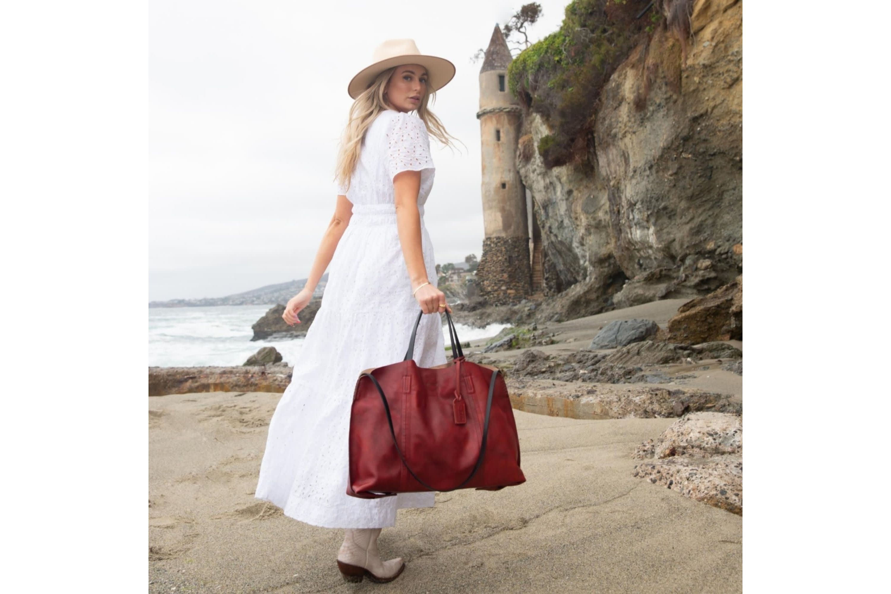 Forest Island Leather Tote