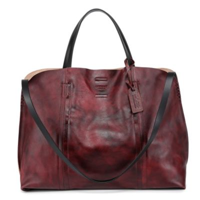 Old Trend Forest Island Leather Tote -  2601778OT13008RUSTYRED