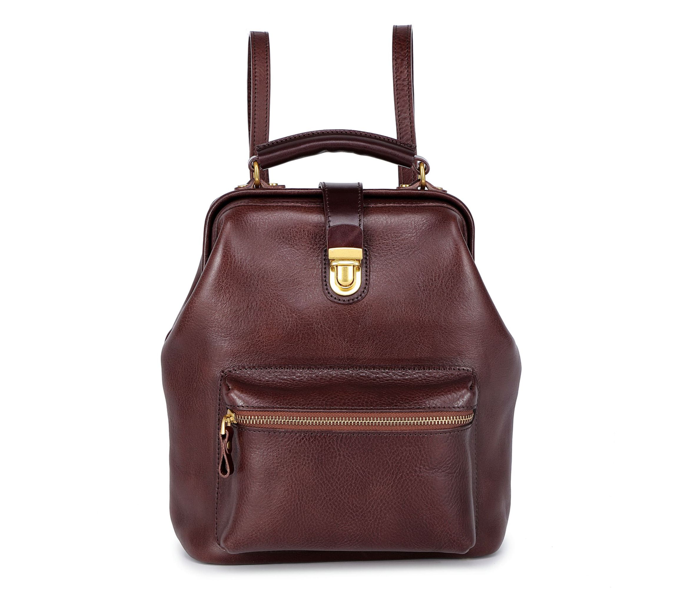 Doctor Convertible Leather Backpack