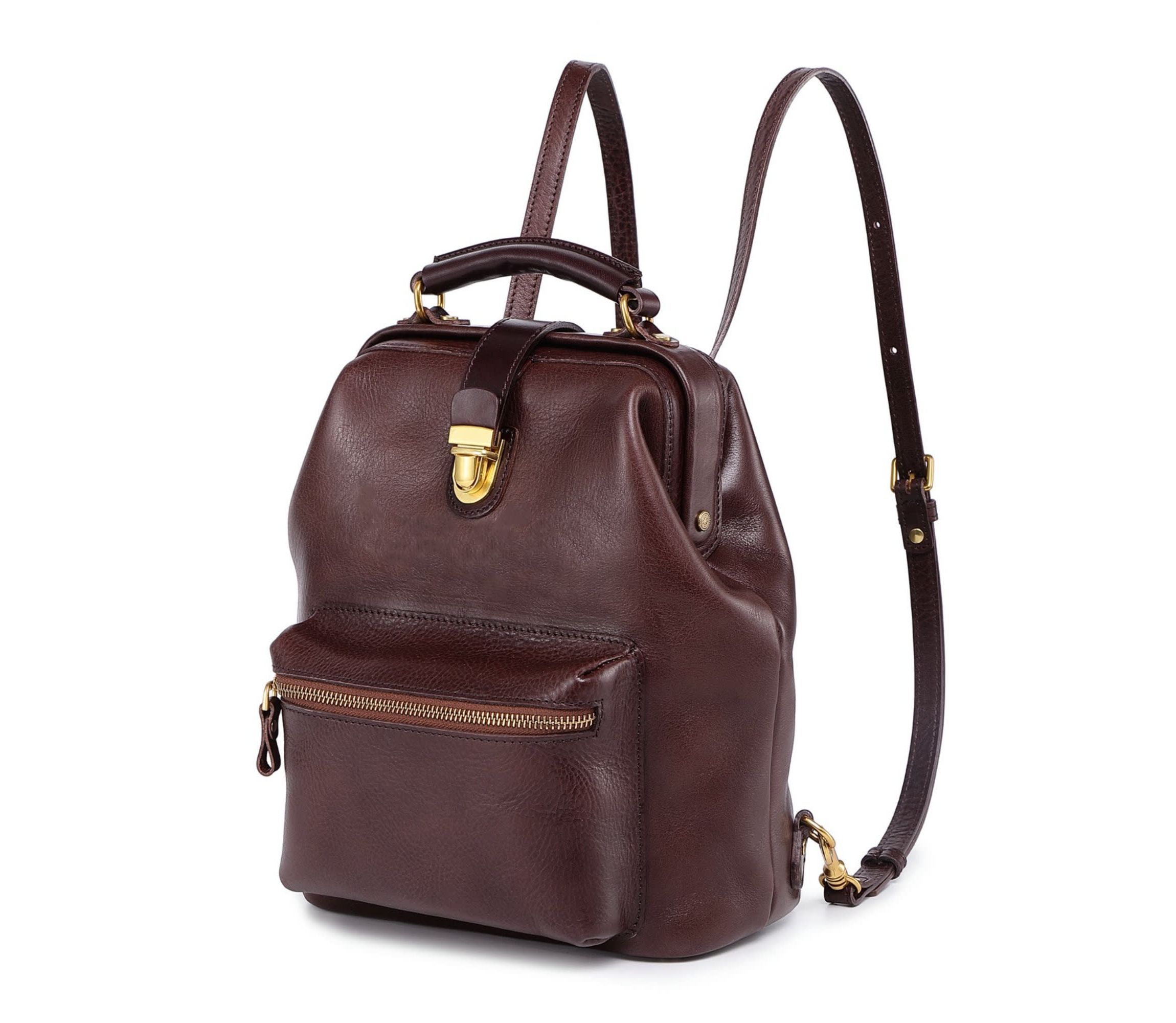 Doctor Convertible Leather Backpack