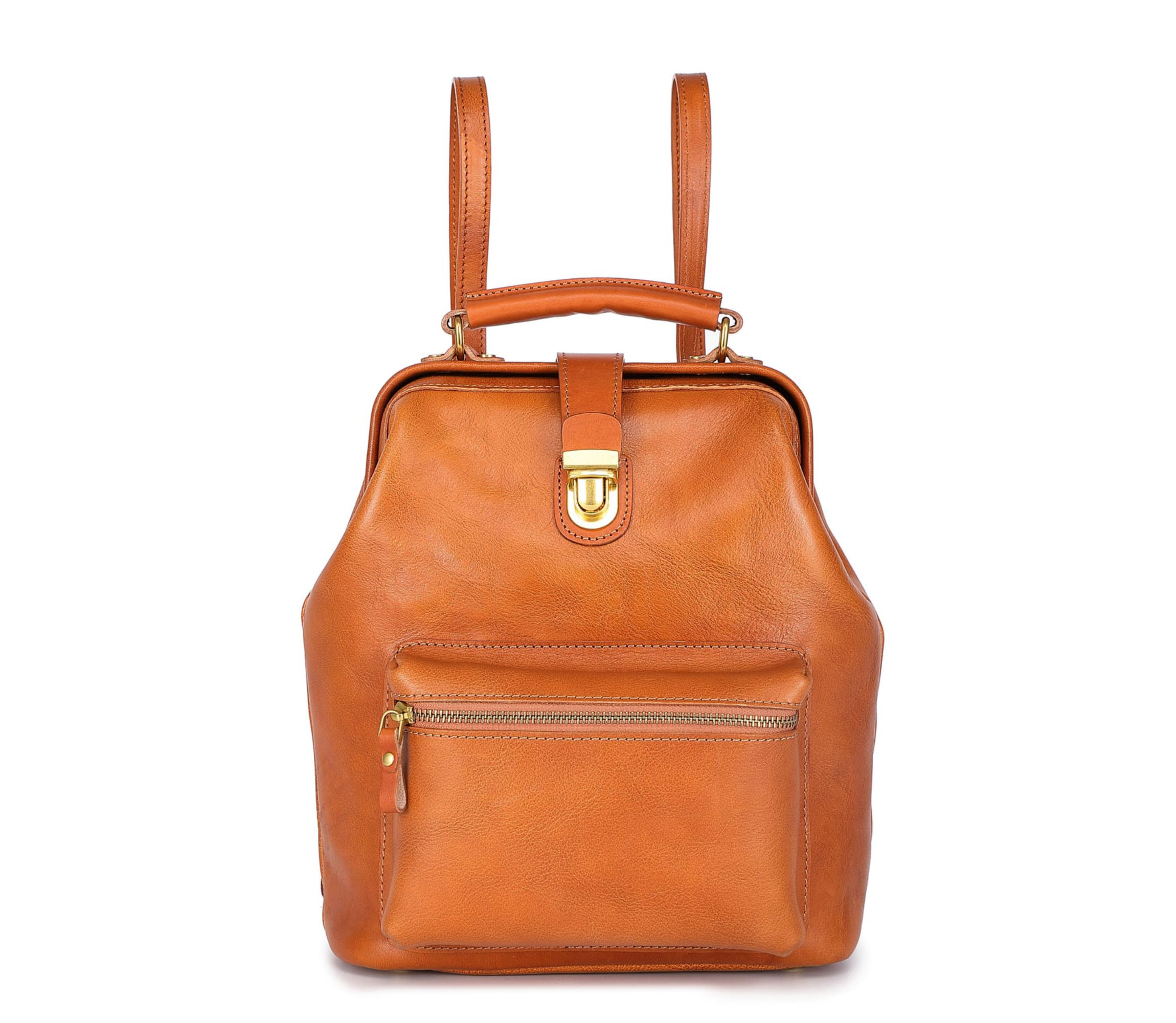 Doctor Convertible Leather Backpack