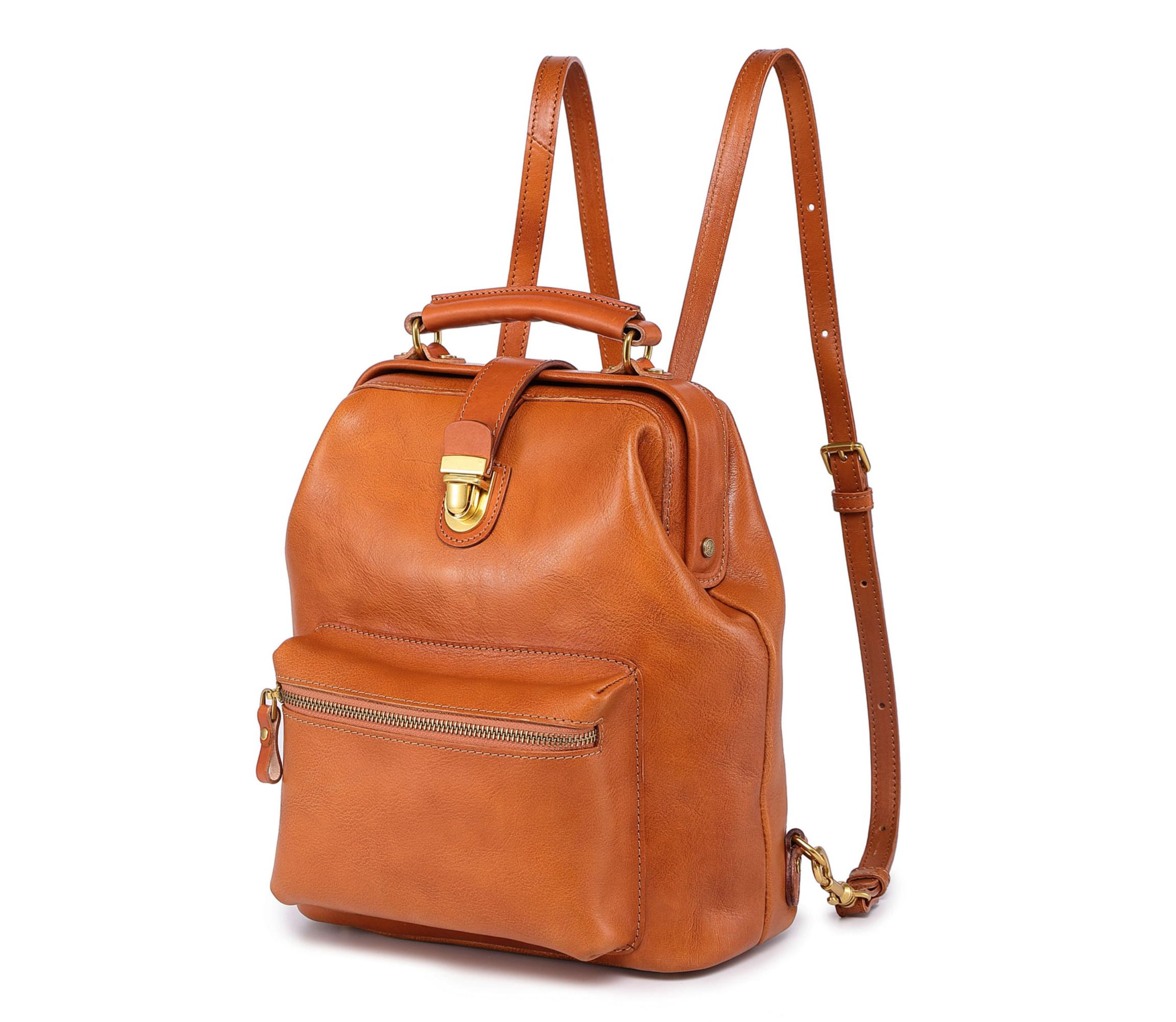 Doctor Convertible Leather Backpack