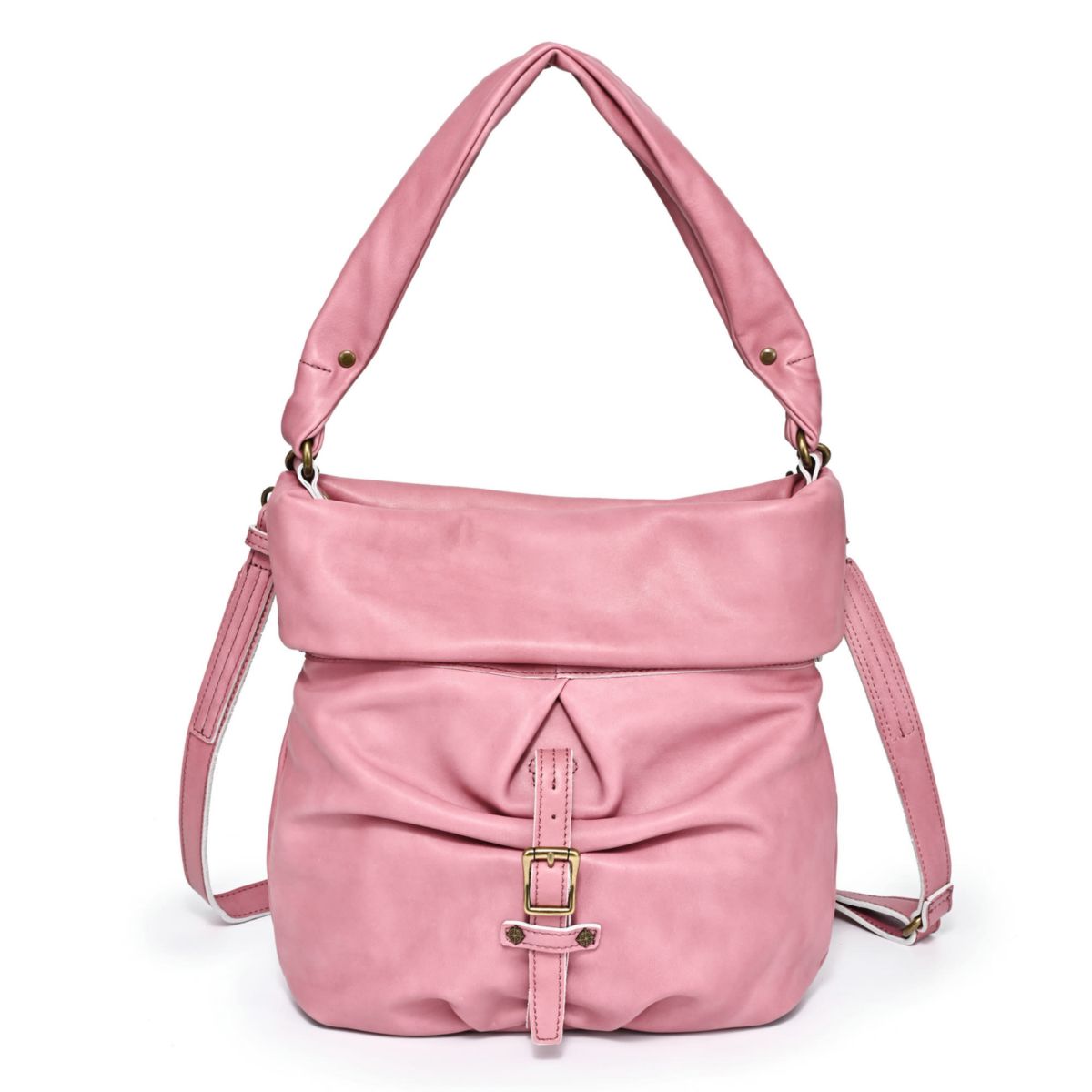 Sweet Lotus Leather Bucket Bag