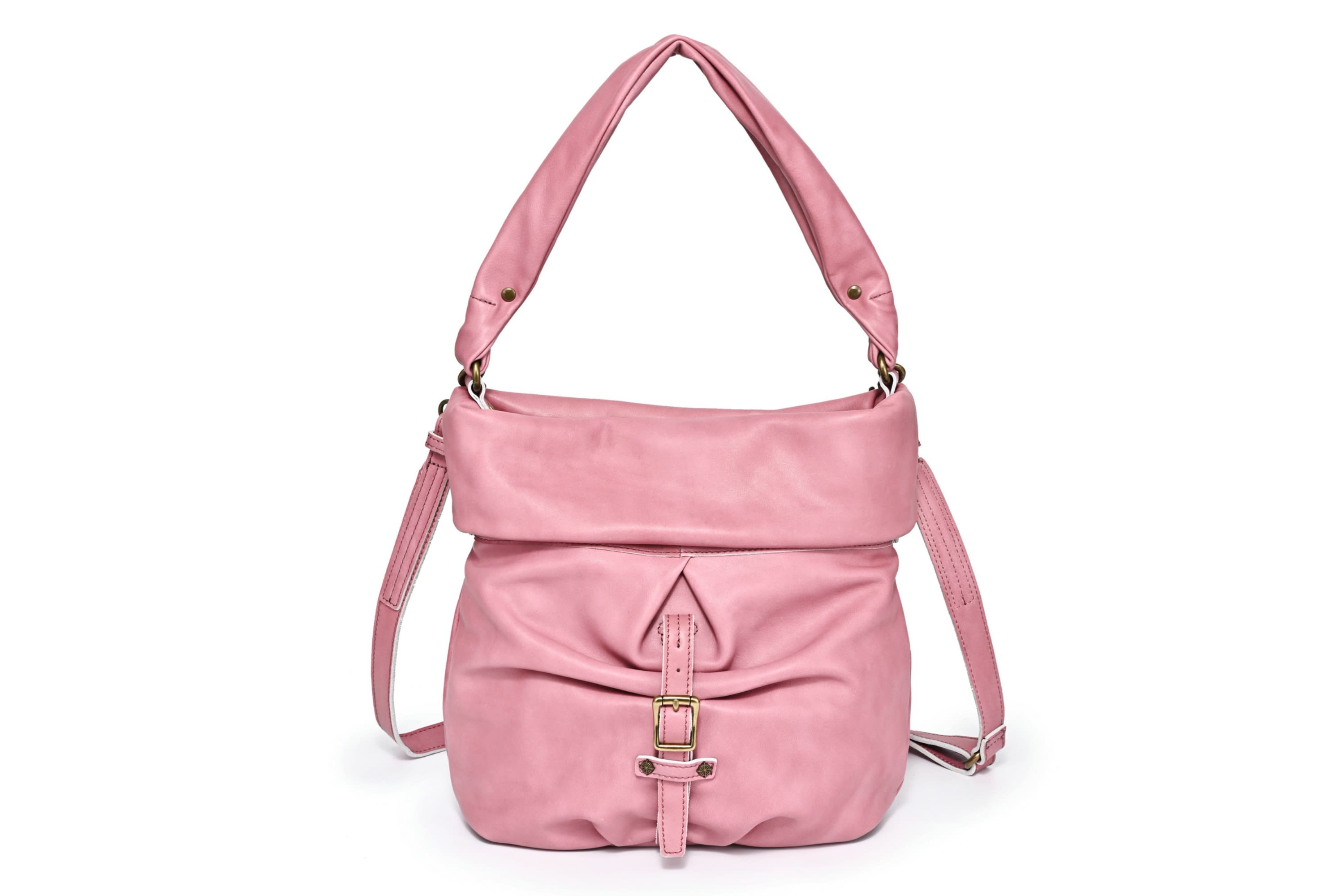 Sweet Lotus Leather Bucket Bag