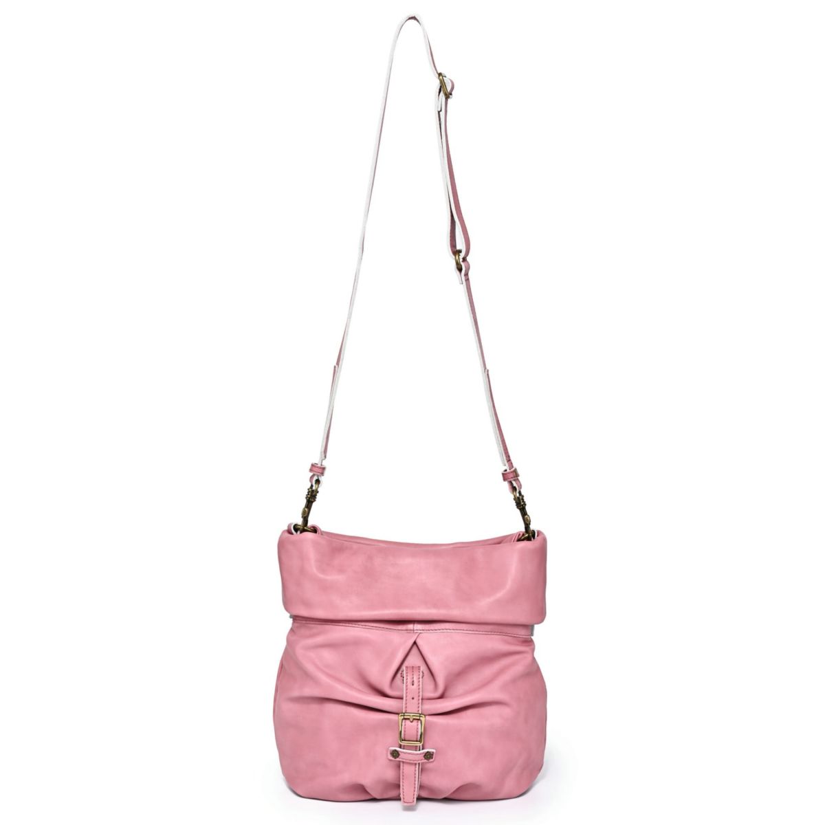 Sweet Lotus Leather Bucket Bag