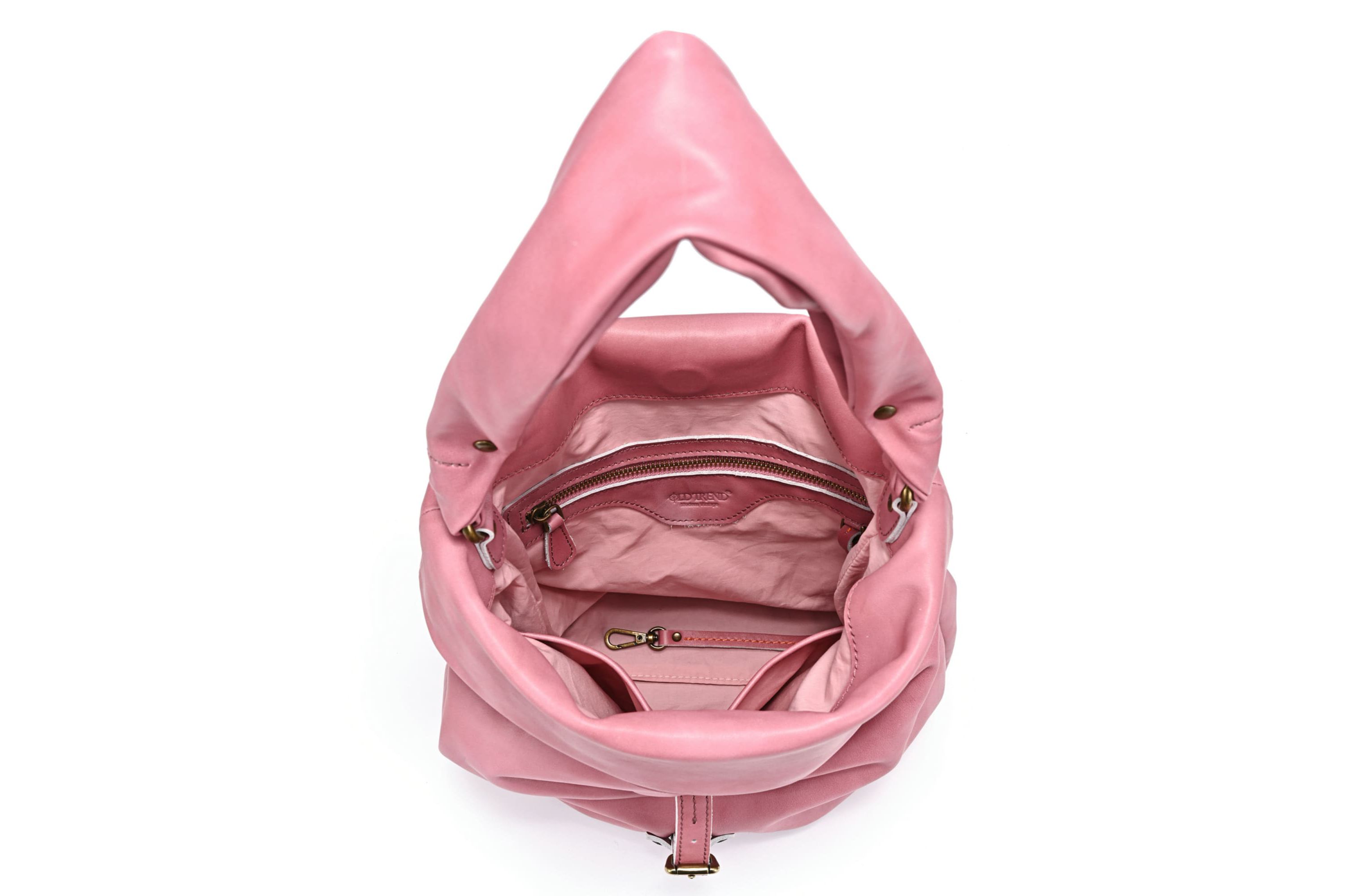 Sweet Lotus Leather Bucket Bag