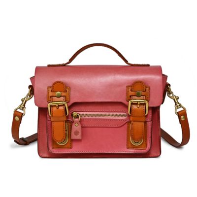 Old Trend Aster Mini Leather Satchel, Pink