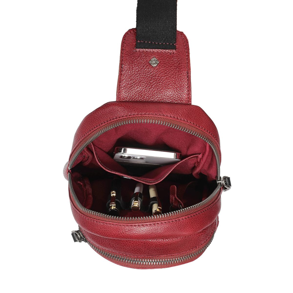 Sun Wing Leather Sling Bag