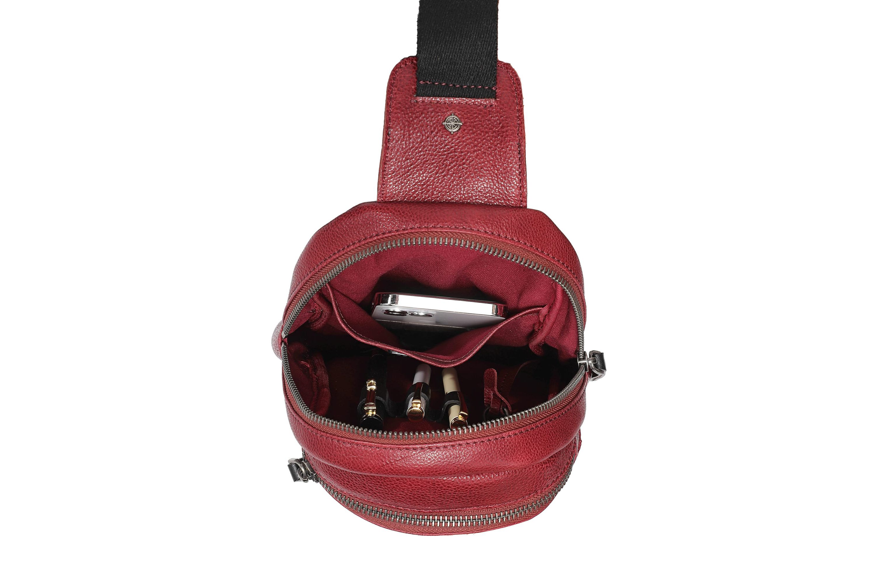 Sun Wing Leather Sling Bag