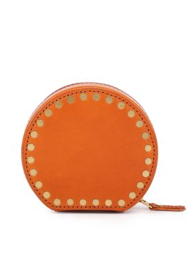 Old Trend Genuine Leather Round Jewelry Box