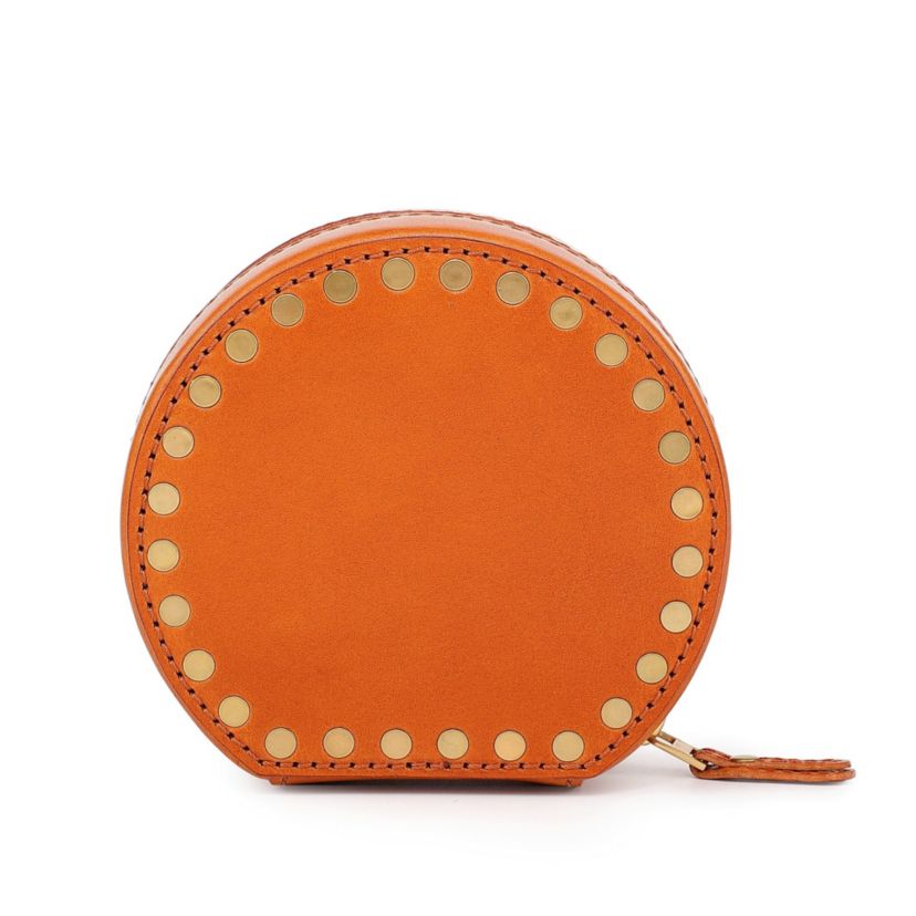 Old Trend Leather Jewelry Box Round