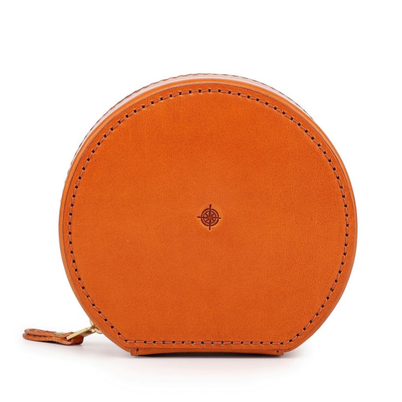 Old Trend Leather Jewelry Box Round