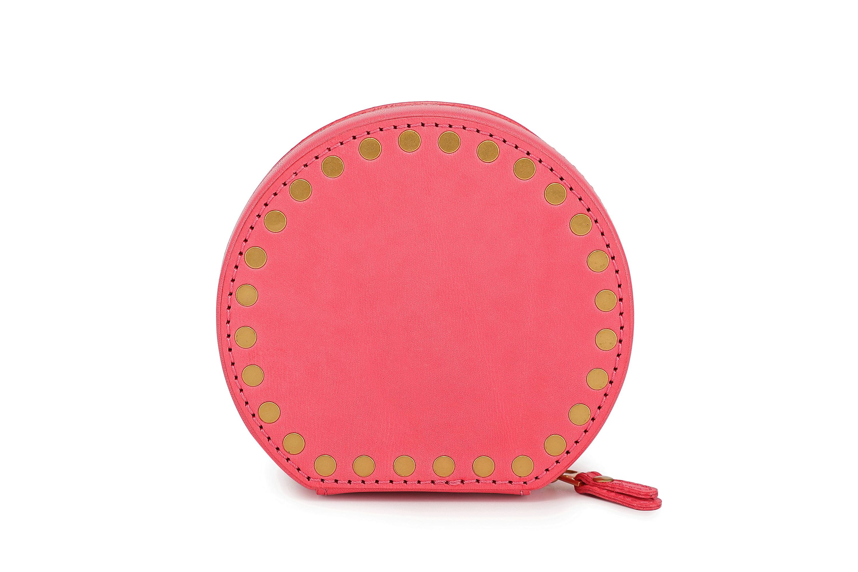 Old Trend Leather Jewelry Box Round