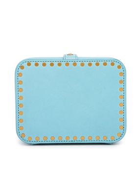 Old Trend Genuine Leather Jewelry Storage Box, Turquoise