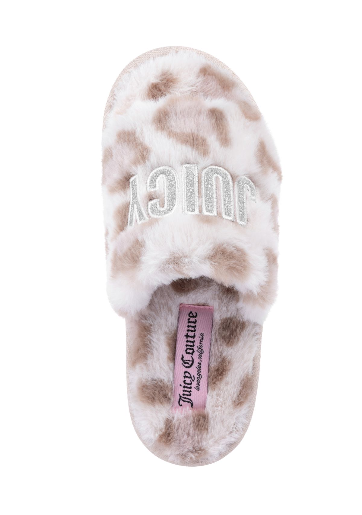 Printed Fur Logo Slide Slippers