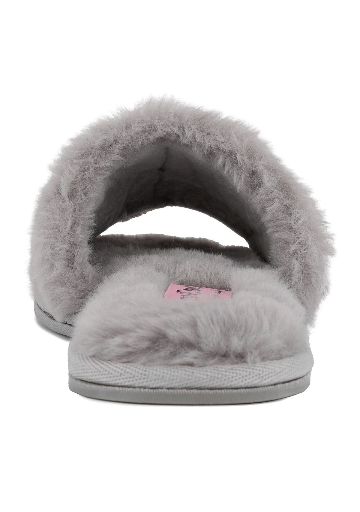 Fur Logo Slide Slippers
