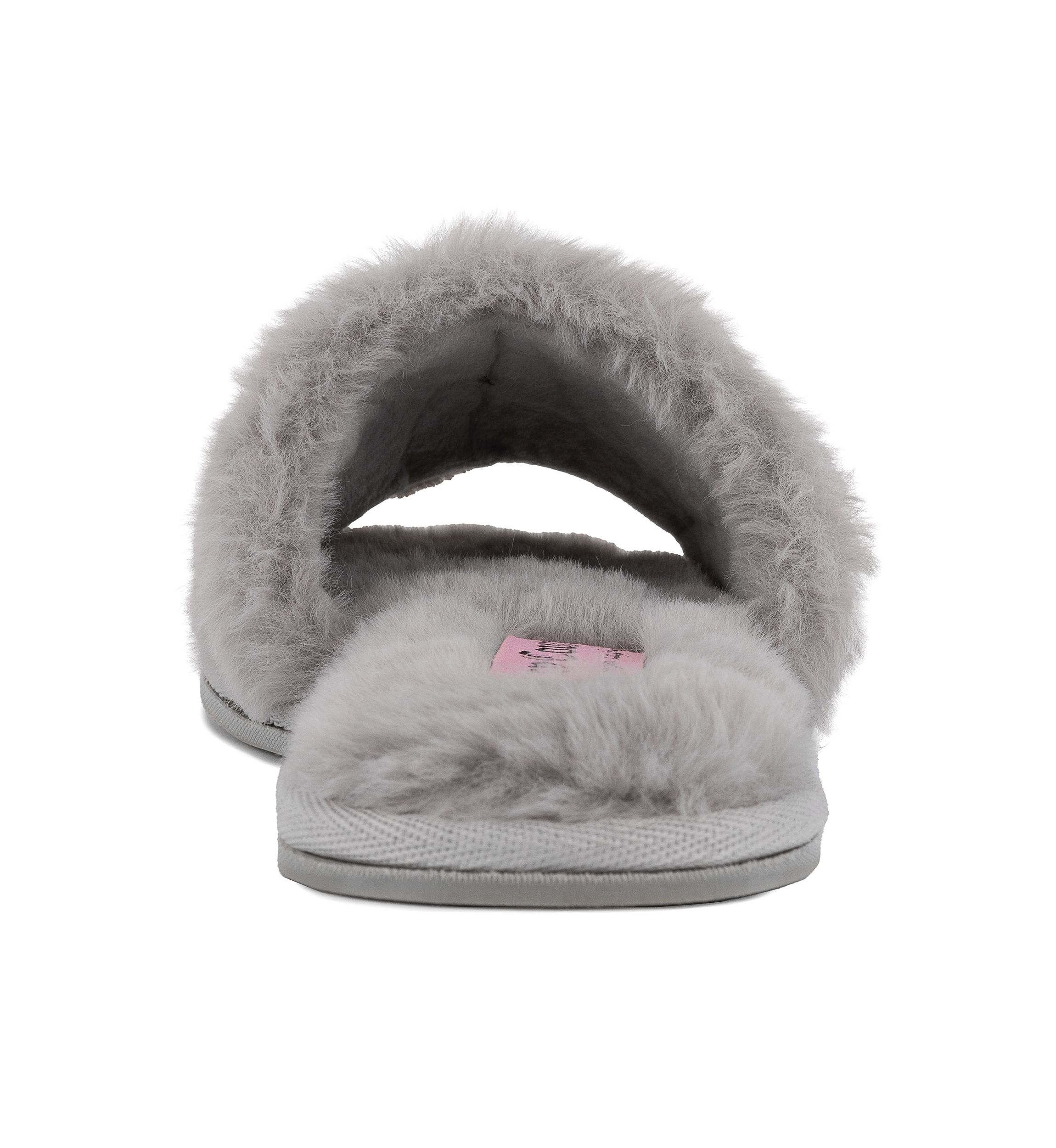 Fur Logo Slide Slippers