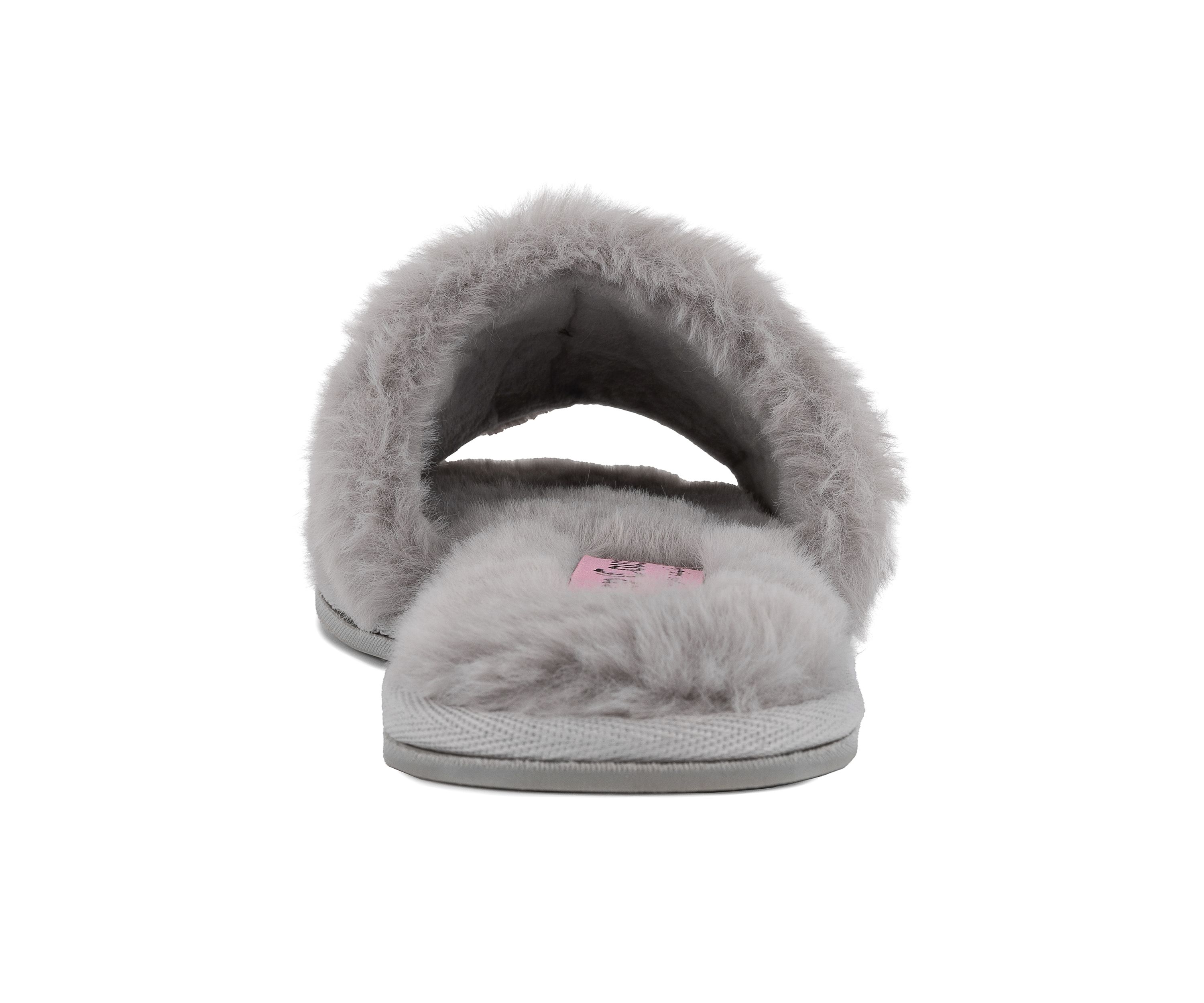 Fur Logo Slide Slippers