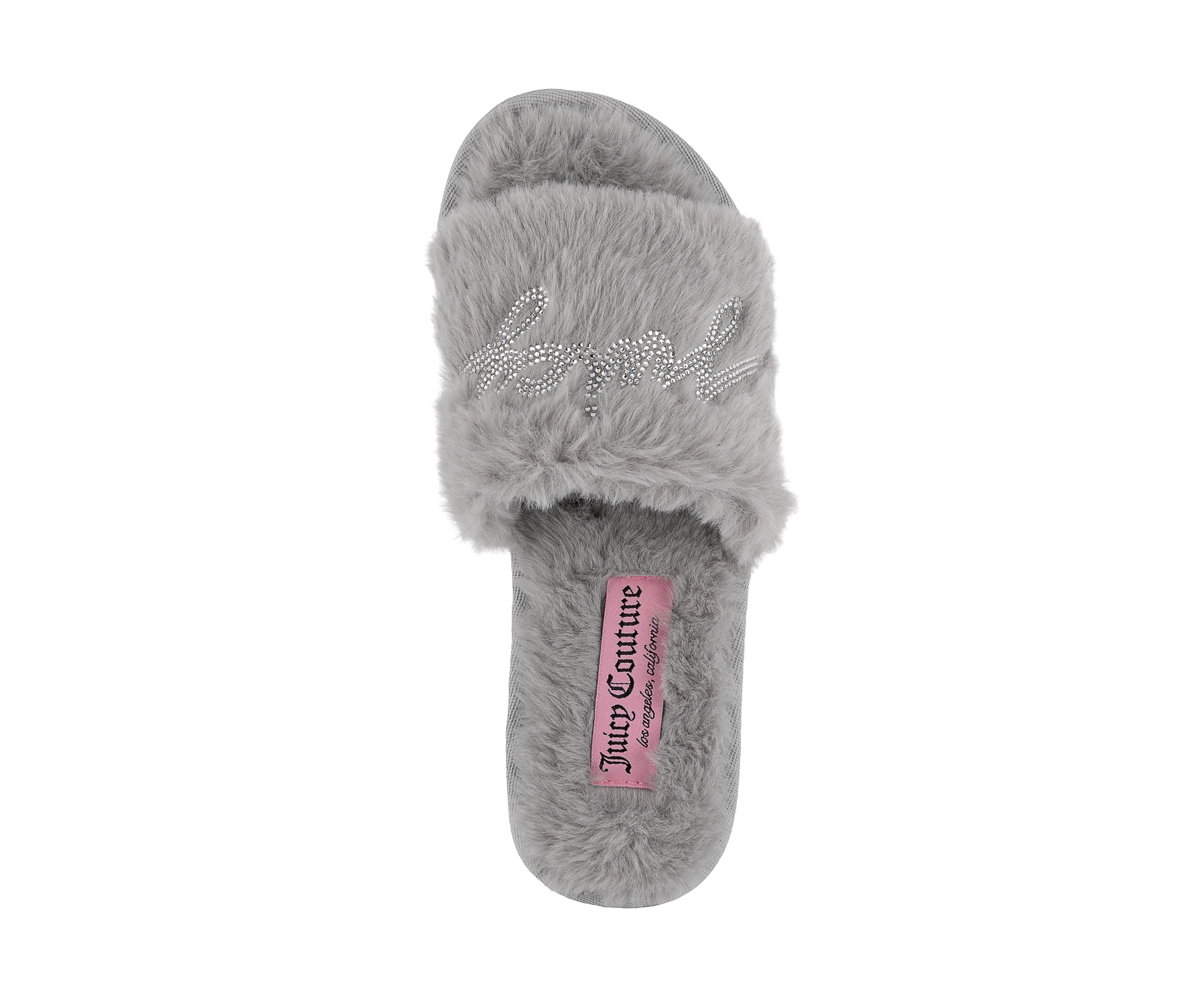 Fur Logo Slide Slippers