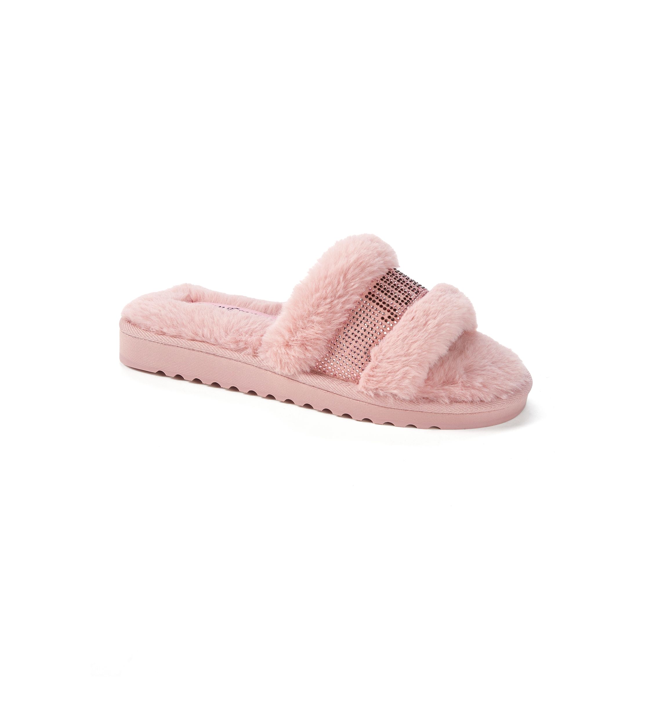 Fur Logo Halo Slide Slippers