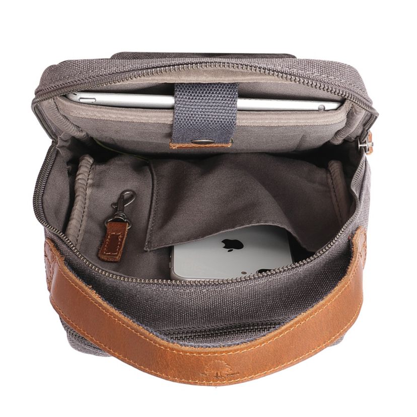 TSD BRAND Madrone Convertible Canvas Sling Bag Gray Women\'s Bag Madrone Sling Bag – The Same Direction main image 4