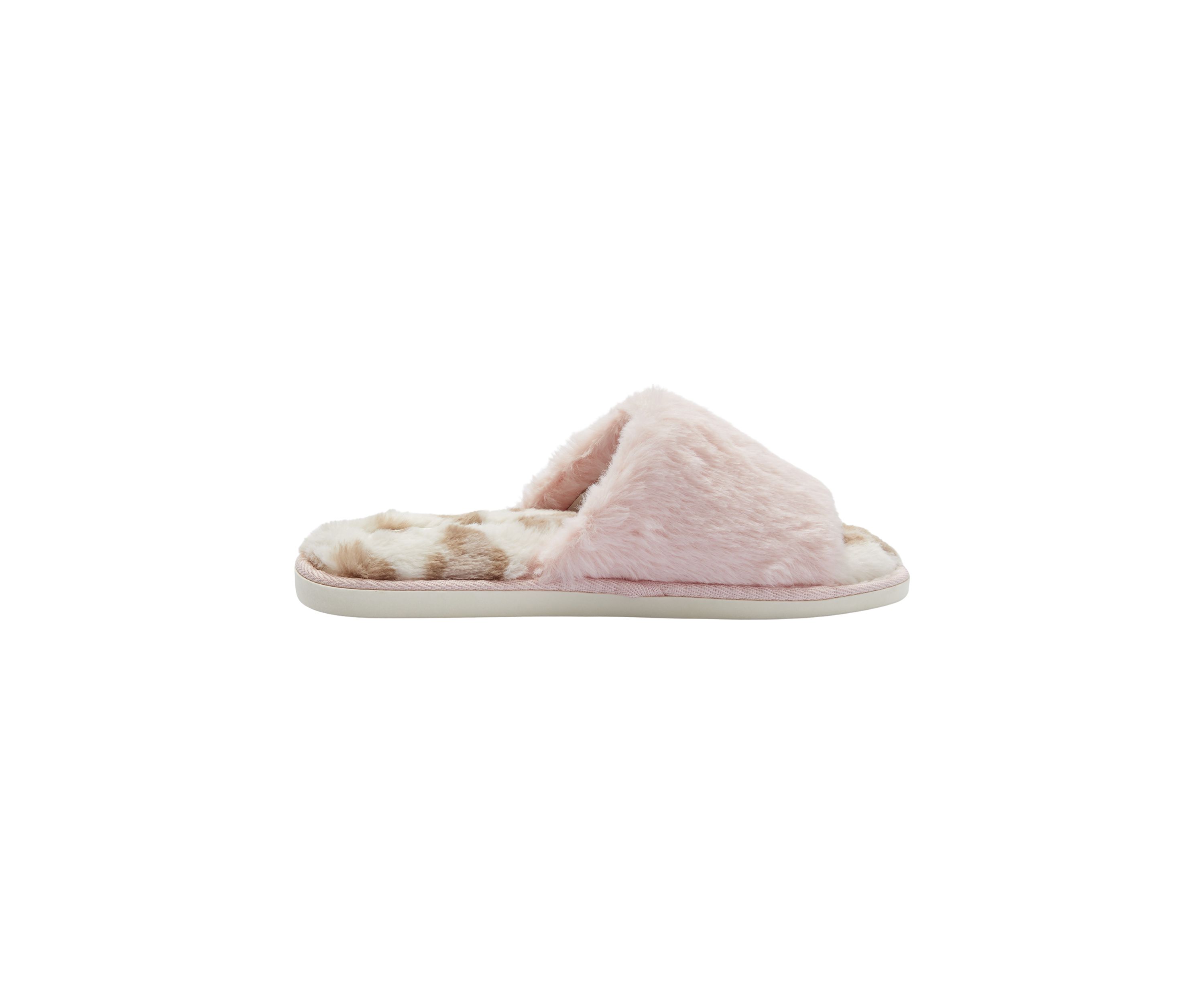 Open Toe Fur Slippers