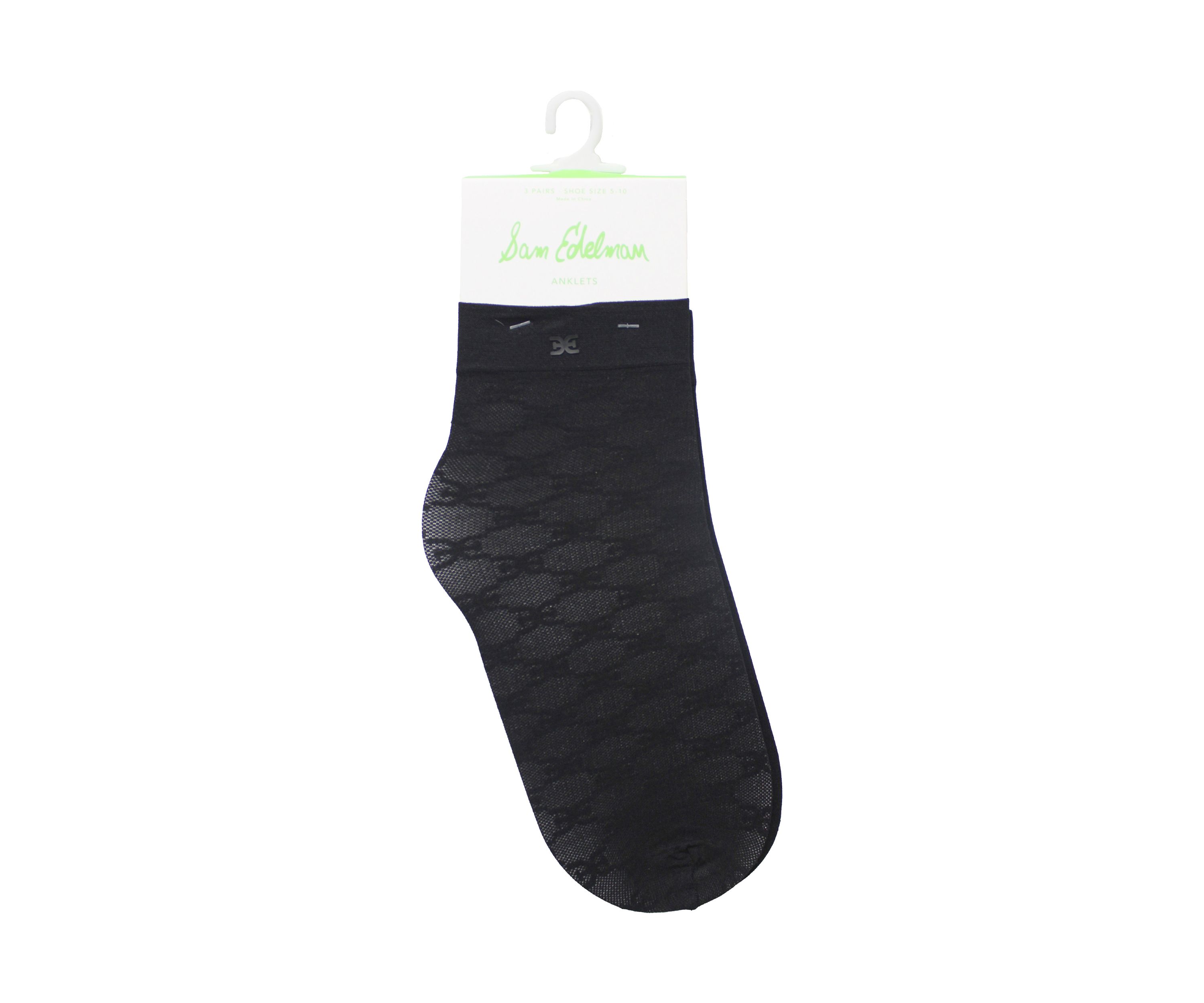 3 Pack Jacquard Openwork Anklet Socks 