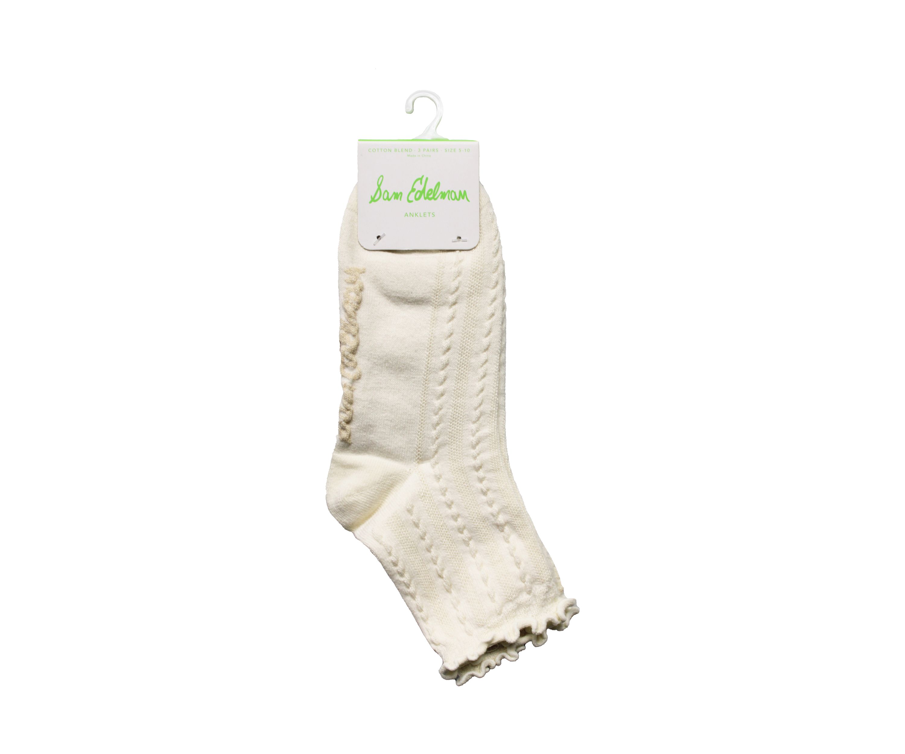 3 Pack Lettuce Trim Anklet Socks
