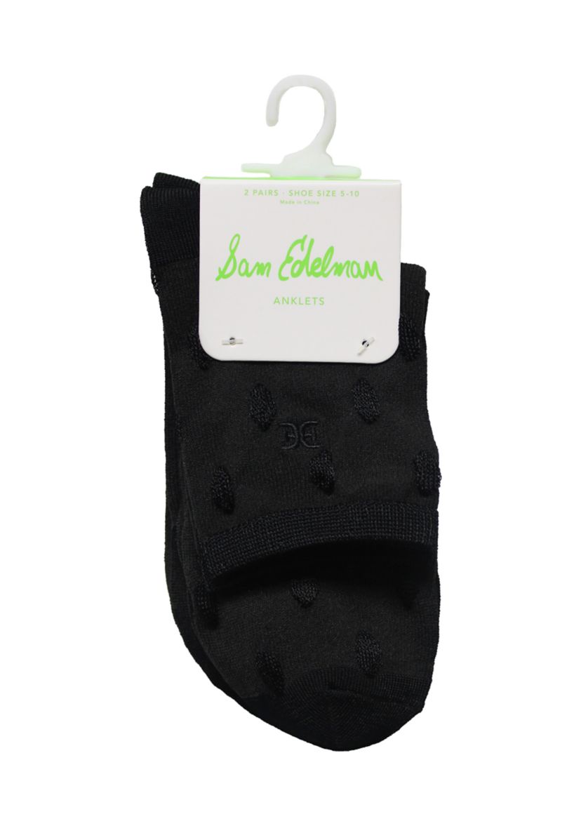  2 Pack Dot Sheen Anklet Socks 