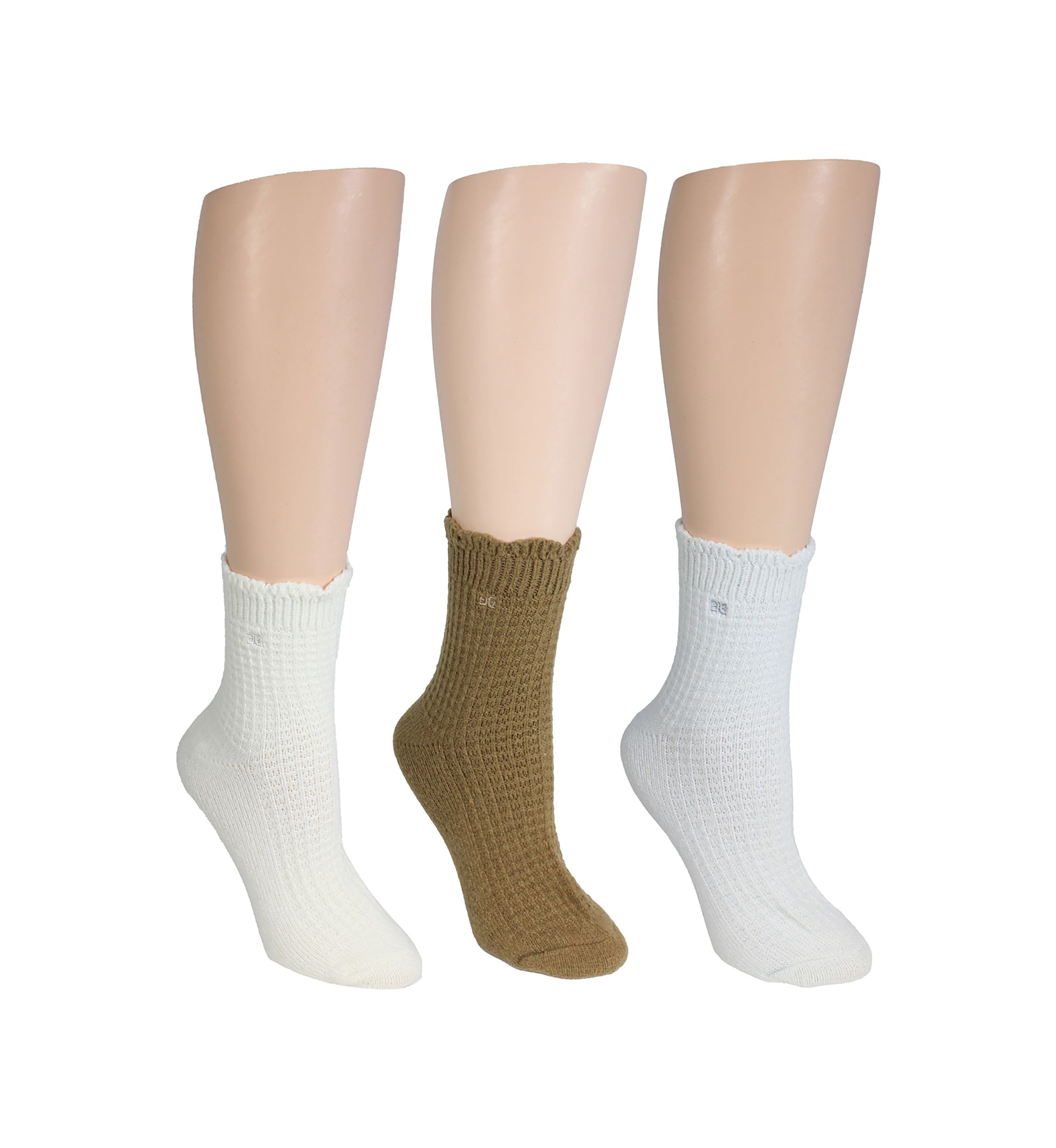 Waffle Midi Boot Socks - 3 Pack