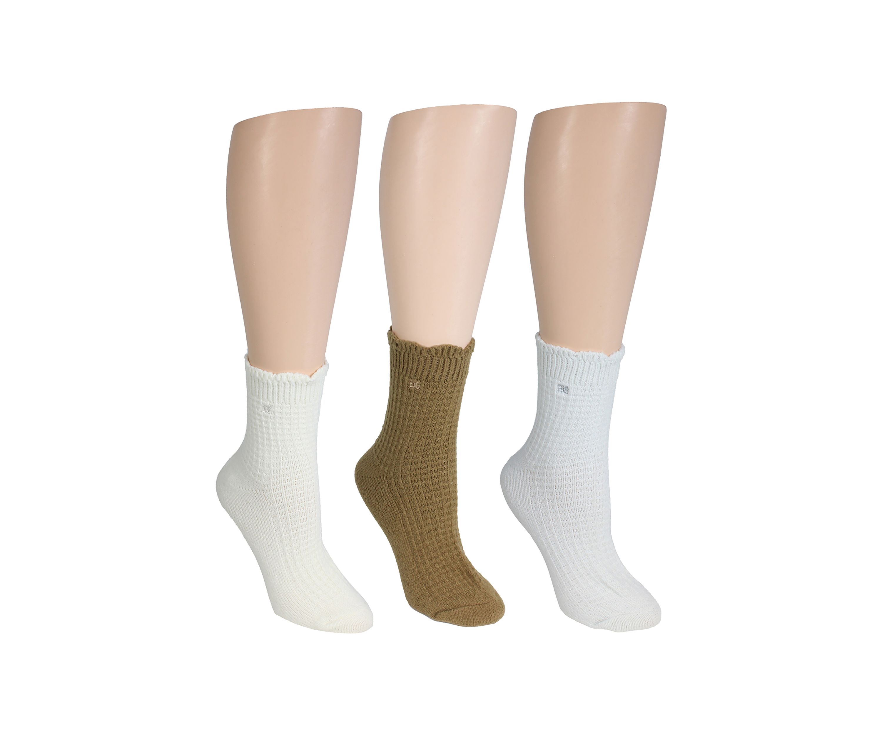 Waffle Midi Boot Socks - 3 Pack