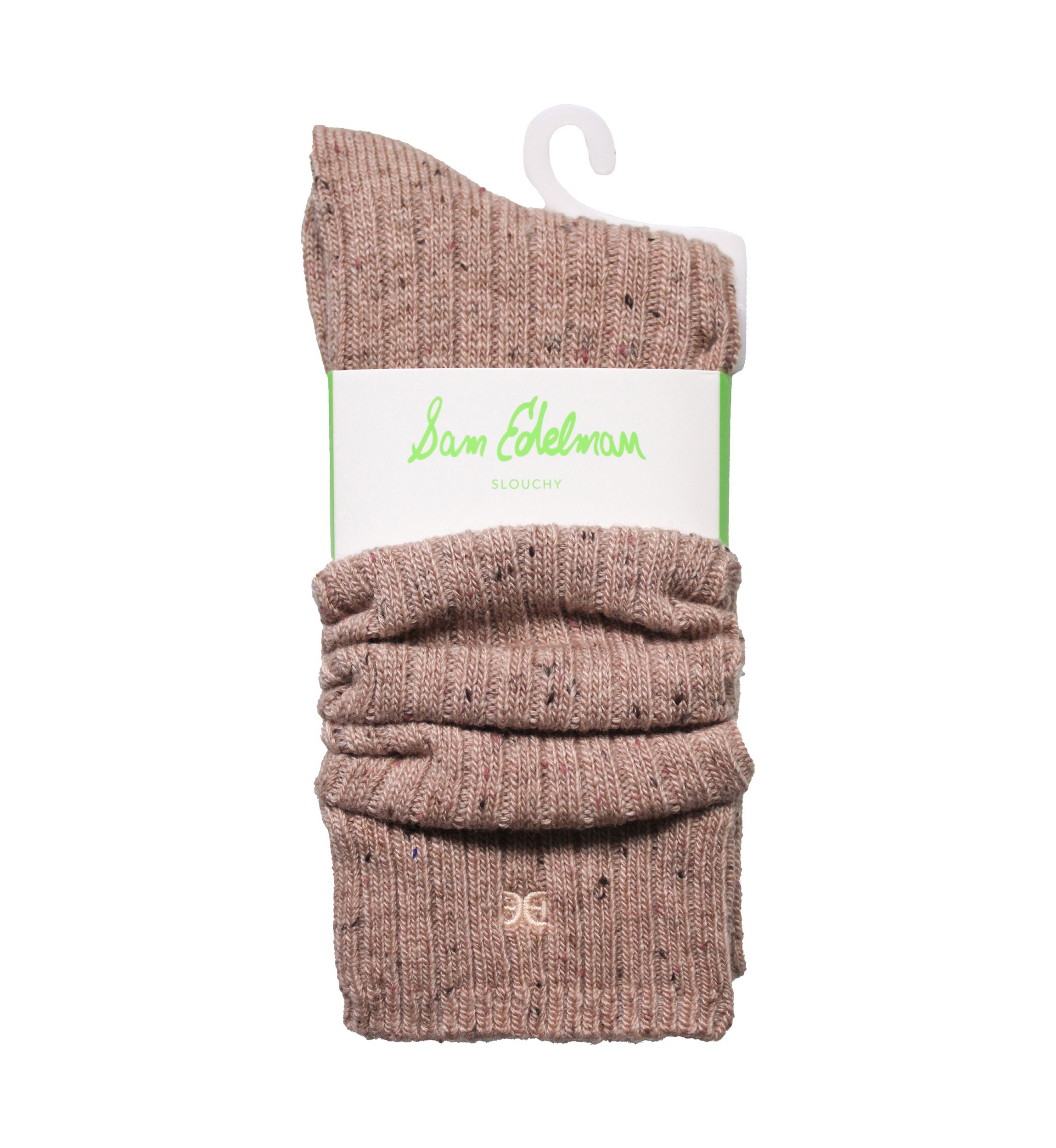 Speckled Rib Knit Slouch Socks - 2 Pack