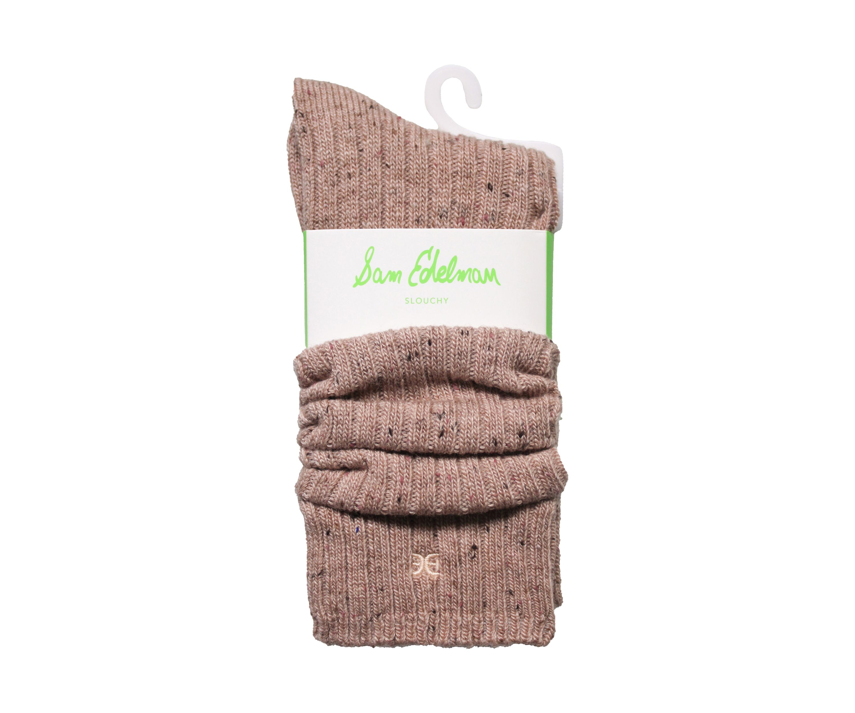 Speckled Rib Knit Slouch Socks - 2 Pack