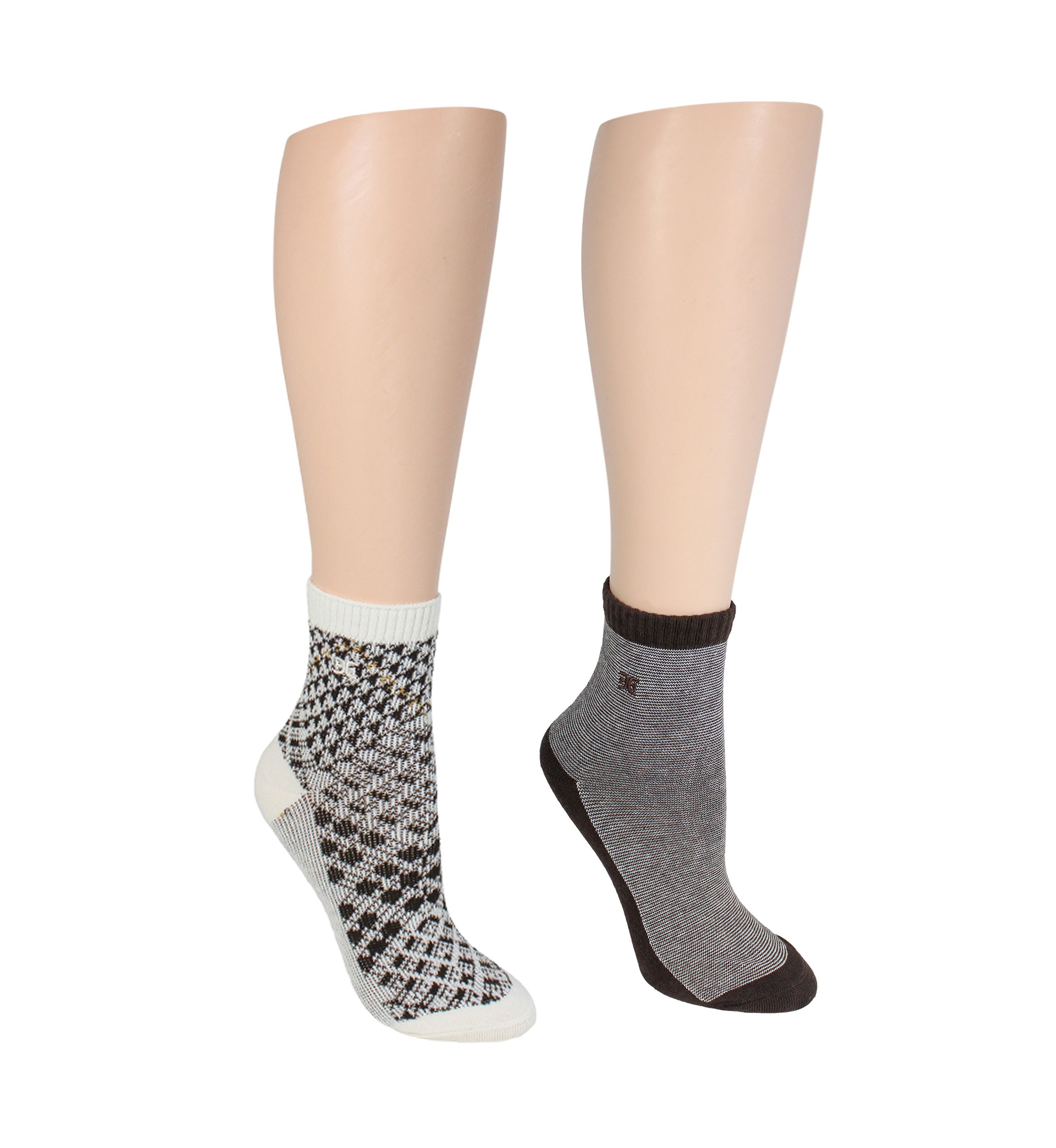 2 Pack Pattern No Float Jacquard Midi Boot Socks