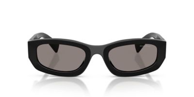 Miu Miu Women's MU B04SF Rectangular 53mm Sunglasses, Grey