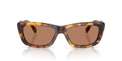 Miu Miu Women's MU B12SF Rectangular 56mm Sunglasses, Brown