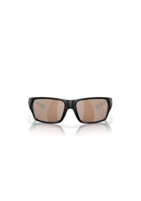 Costa Del Mar Men's Tailfin 6S9113 Rectangle 60mm Sunglasses, Silver