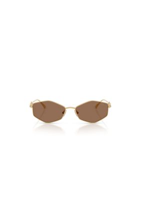 Jimmy Choo Women's JC4017 Oval 55mm Sunglasses, Brown