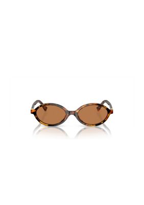 Miu Miu Women's MU04ZSF Oval 50mm Sunglasses