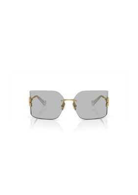Miu Miu Women's MU54YS Wraparound 80mm Sunglasses, Grey