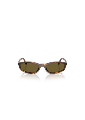 Miu Miu Women's MUA06S Oval 54mm Sunglasses, Brown