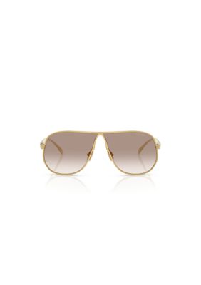 Miu Miu Women's MUA56S Aviator 66mm Sunglasses, Brown