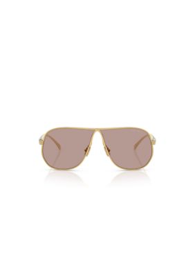 Miu Miu Women's MUA56S Aviator 66mm Sunglasses, Brown