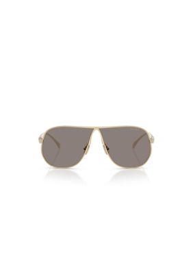 Miu Miu Women's MUA56S Aviator 66mm Sunglasses, Grey