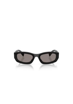 Miu Miu Women's MUB04S Rectangle 53mm Sunglasses, Grey